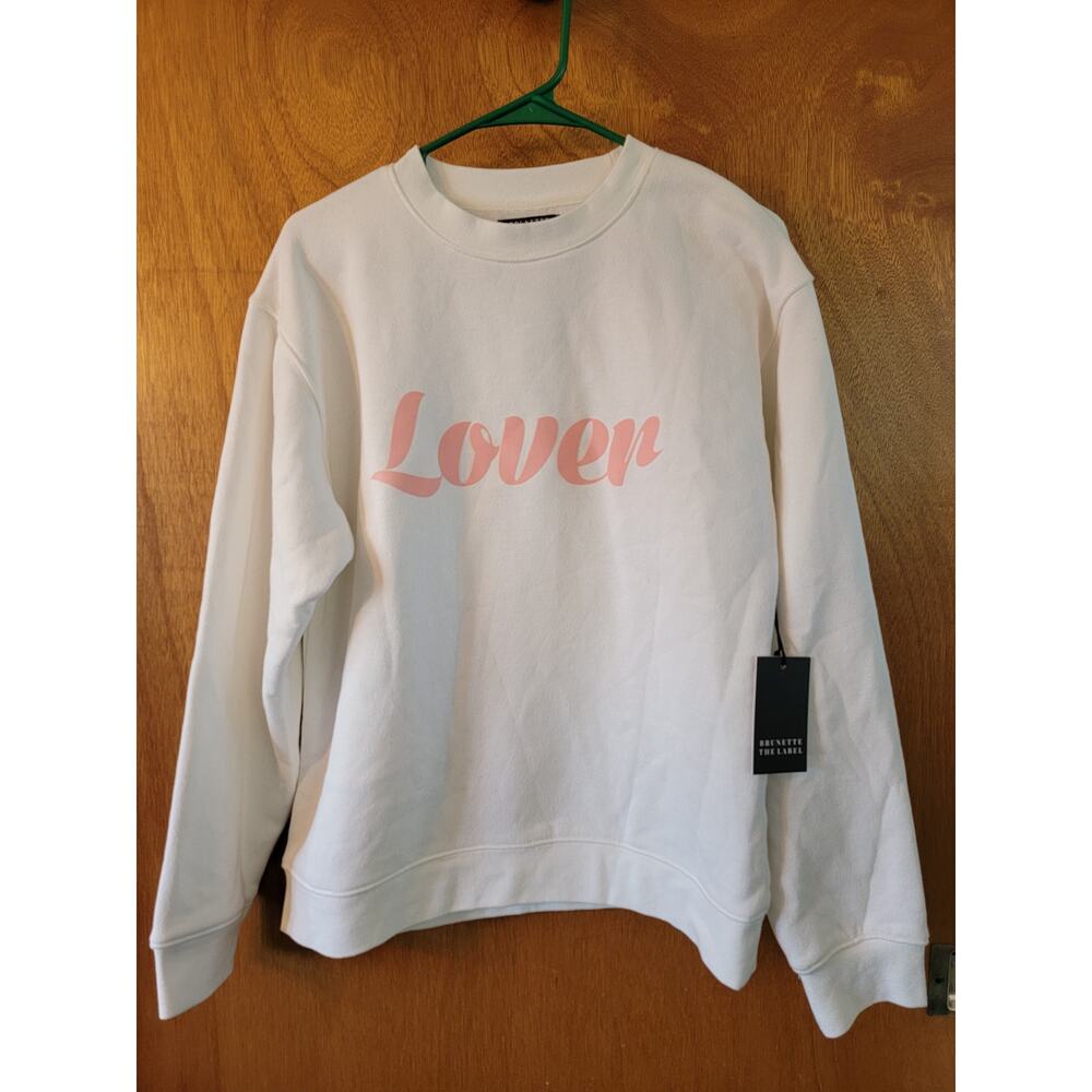NWT - Brunette The Label Lover Valentine's Crew Sweater - Sz: S/M